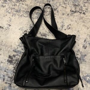 Vince Camuto Black Leather Shoulder Bag